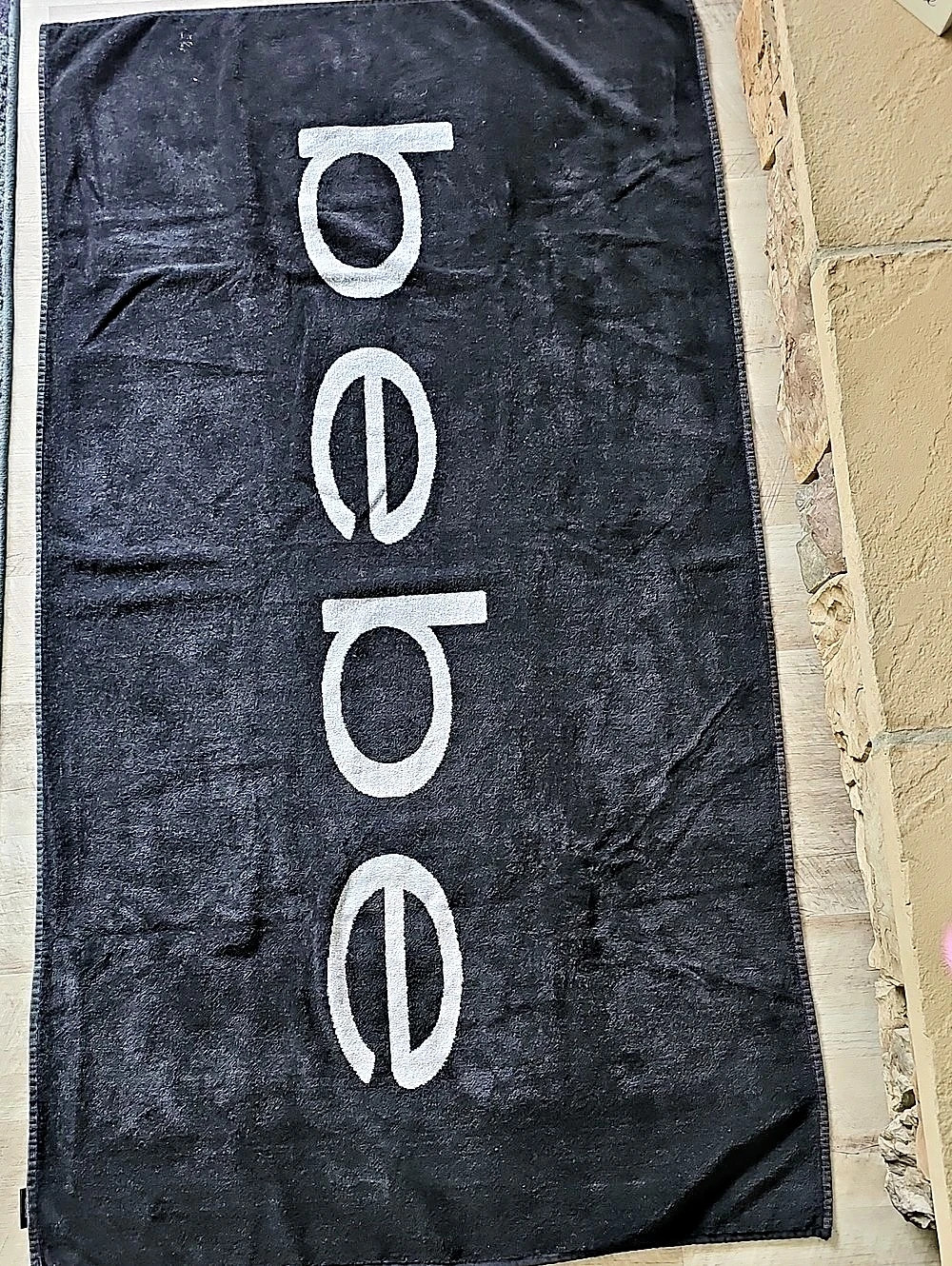NEW OVERSIZED BEBE Black and White Logo Beach Towel